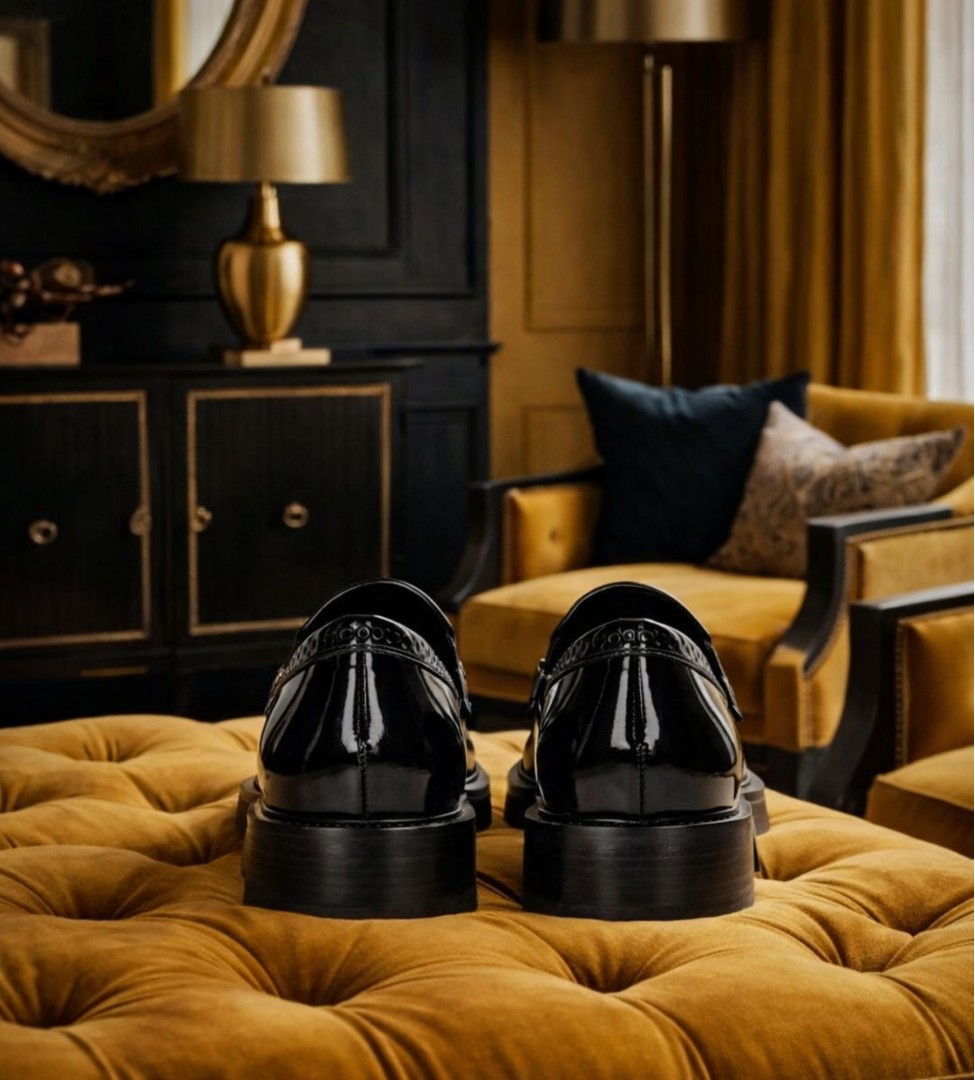 Czarne mokasyny damskie