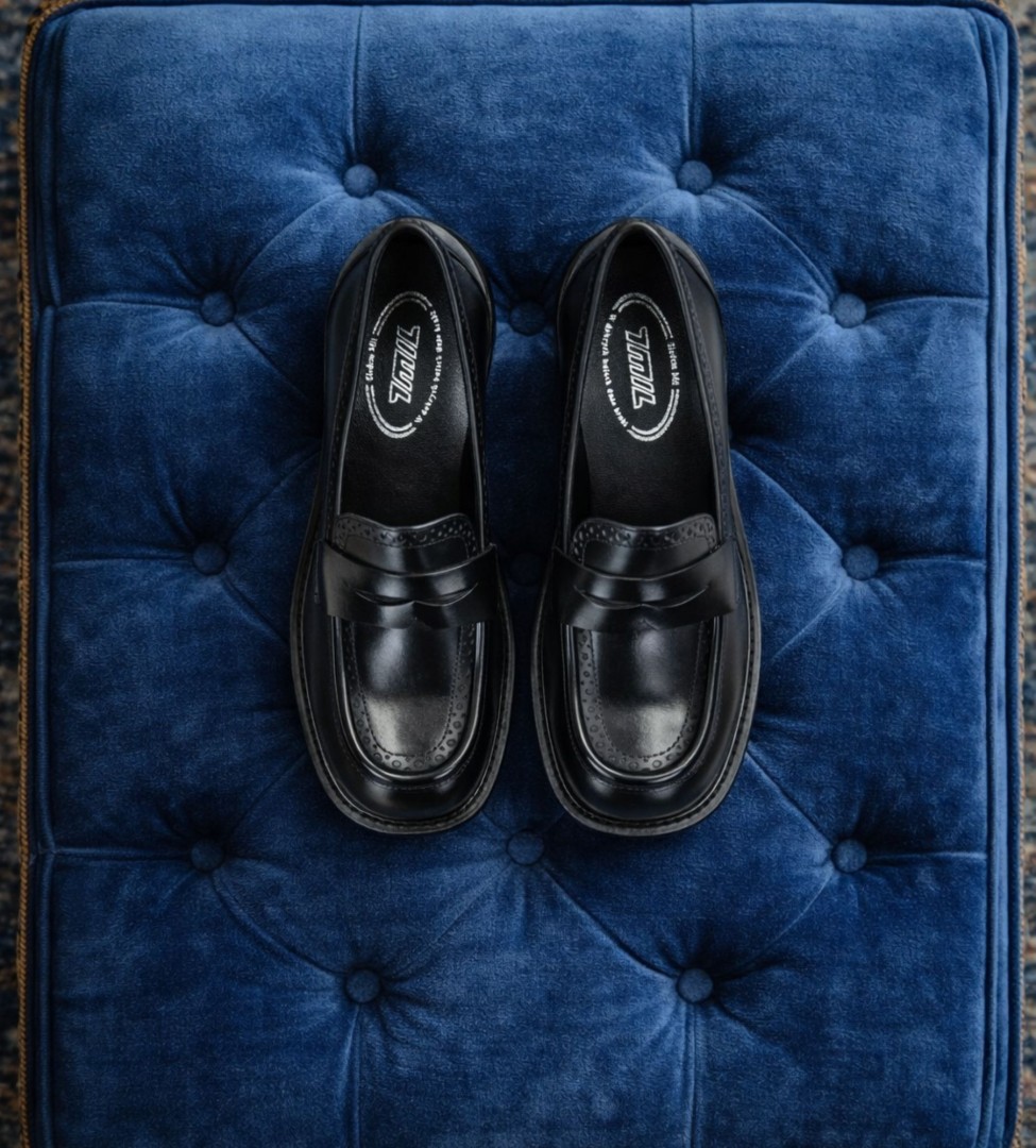 Czarne mokasyny damskie