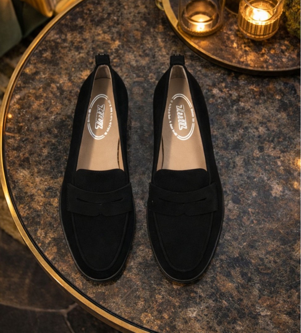 Czarne mokasyny damskie