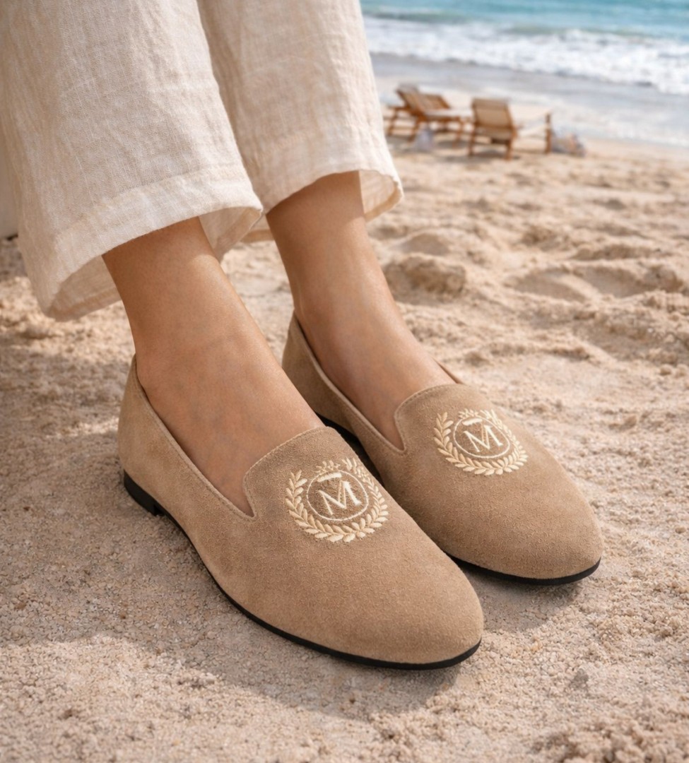 Brązowe baleriny damskie