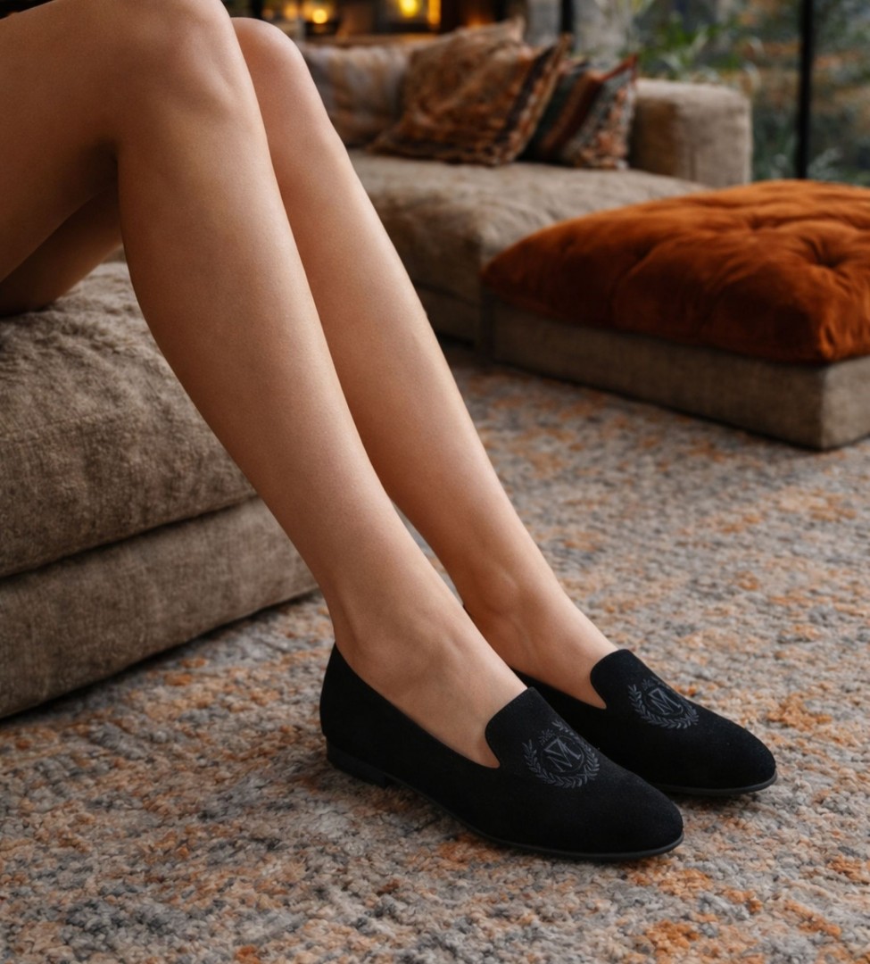 Czarne baleriny damskie