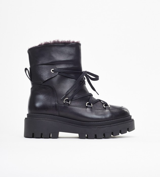 Czarne trzewiki damskie