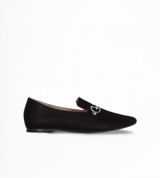 Czarne loafersy damskie