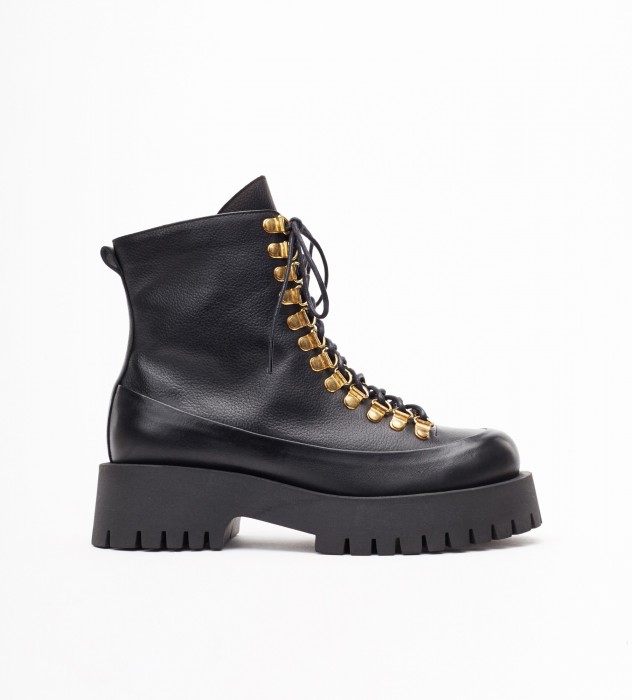 Czarne trzewiki damskie