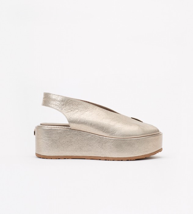 Sandały złote damskie