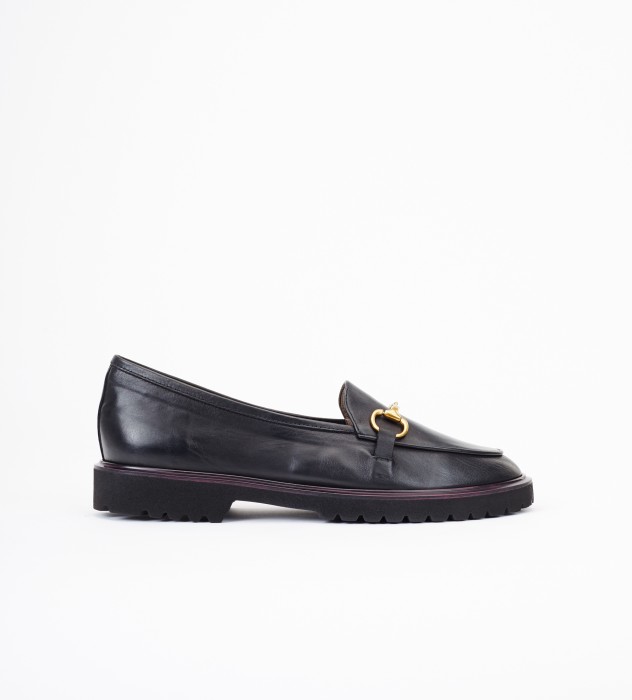 Czarne mokasyny damskie