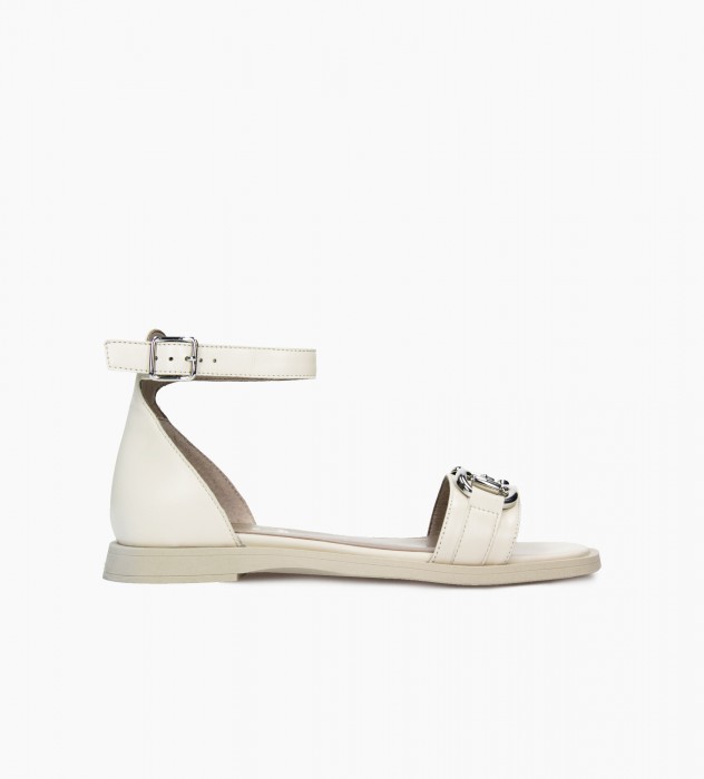 Białe sandały damskie