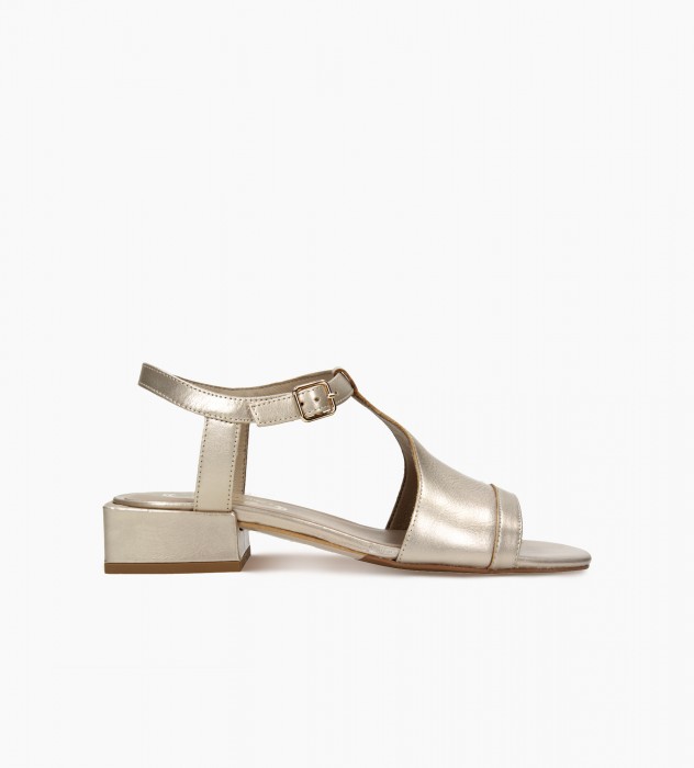 Złote sandały damskie