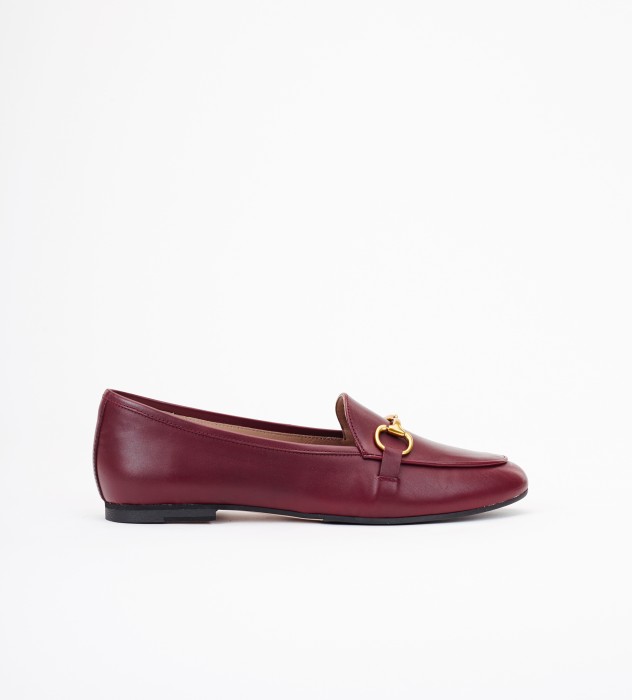 Bordowe mokasyny damskie