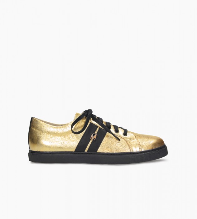 Złote trampki damskie