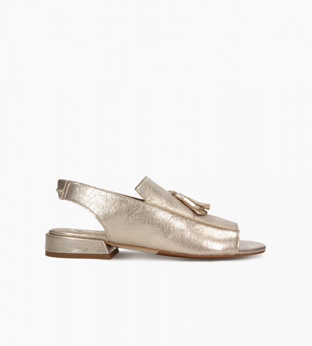 Złote sandały damskie