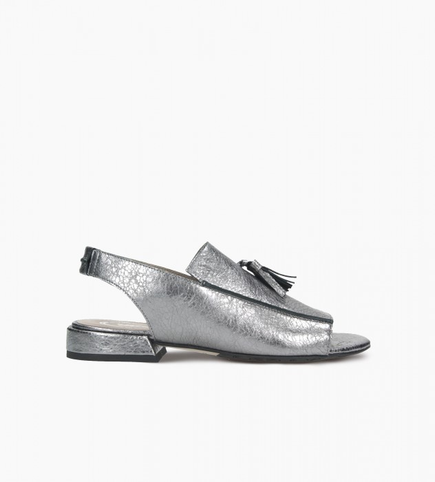 Srebrne sandały damskie