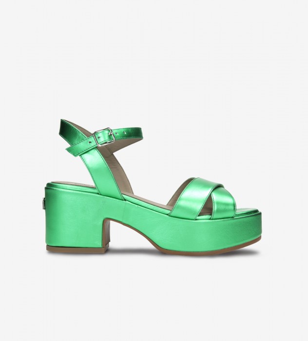 Zielone sandały damskie