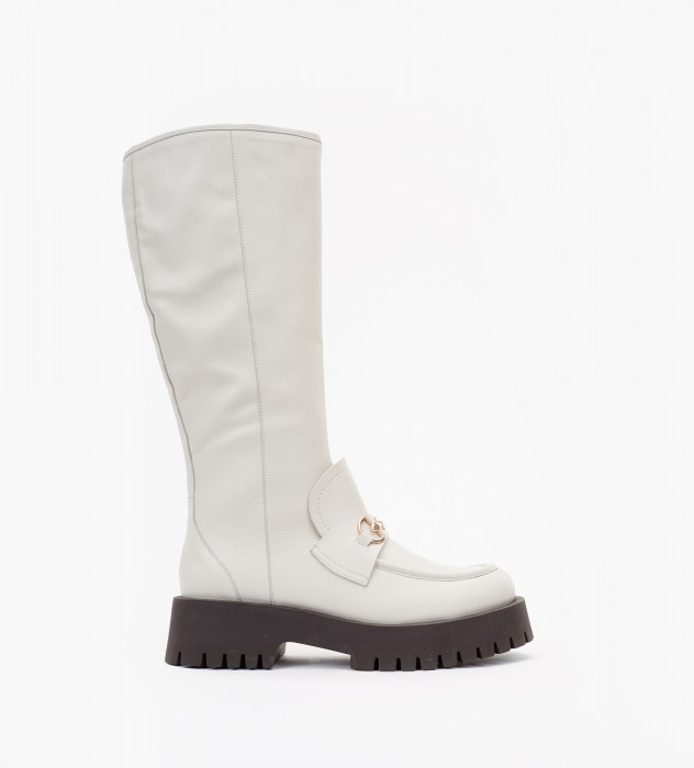 Białe kozaki damskie