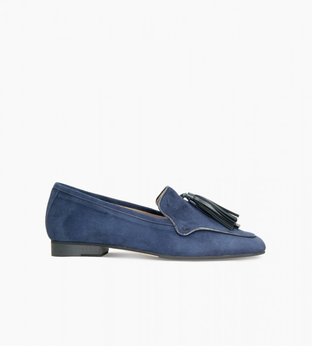 Granatowe mokasyny damskie