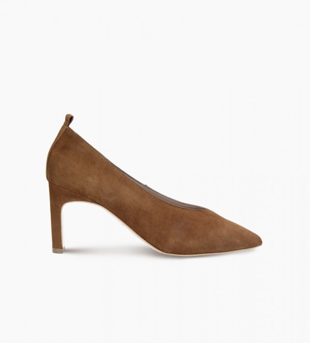 Ciemno karmelowe czółenka...