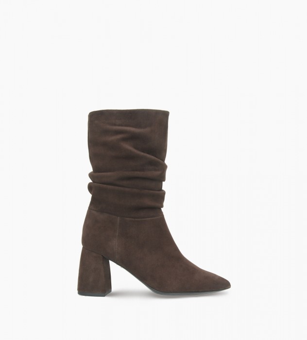 Brązowe botki damskie