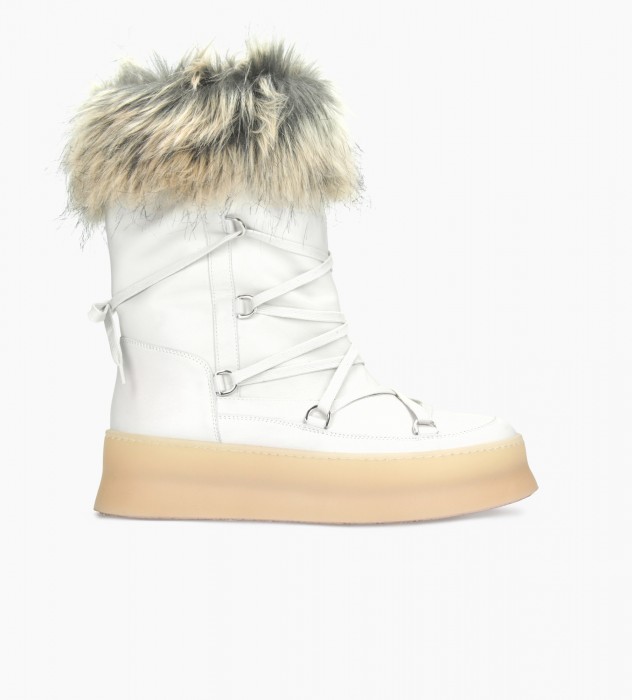 Białe botki damskie