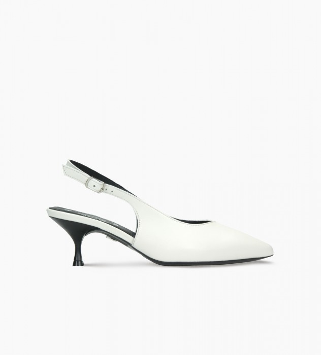 Białe czółenka damskie