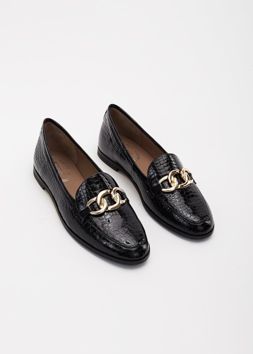 Czarne mokasyny damskie