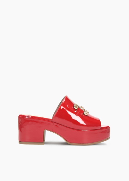 Czerwone klapki damskie