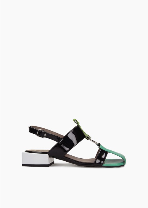 Zielone sandały damskie