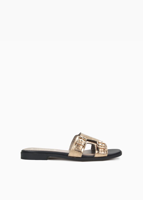 Miedziane klapki damskie