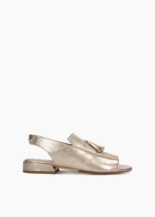 Złote sandały damskie