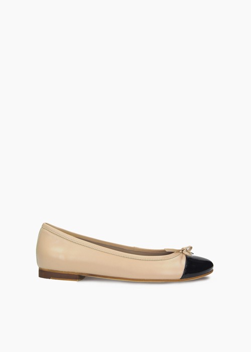 Beżowe baleriny damskie