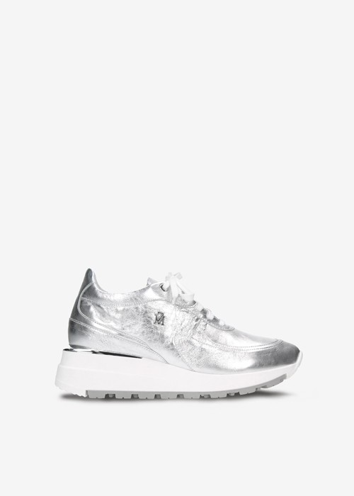 Srebrne sneakersy damskie