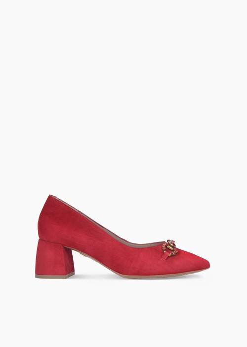 Czerwone czółenka damskie