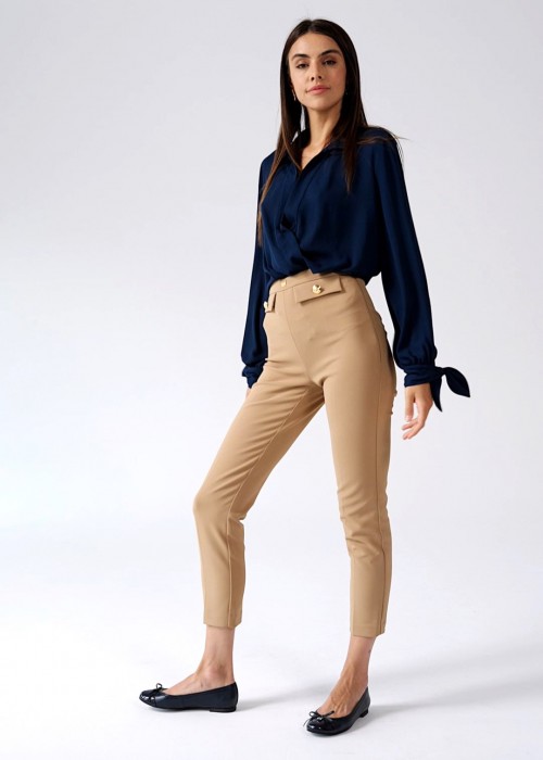 Granatowe baleriny damskie