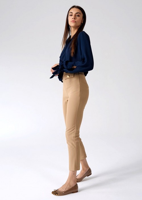 Beżowe baleriny damskie