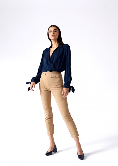 Granatowe czółenka damskie