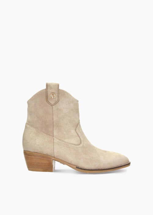 Beżowe botki damskie