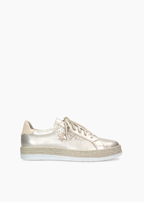 Złote sneakersy damskie
