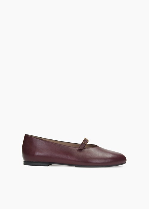 Bordowe baleriny damskie