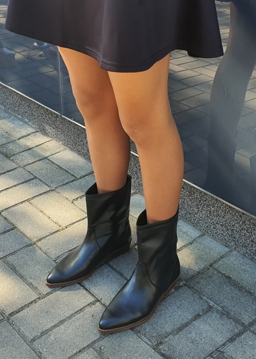 Czarne botki damskie