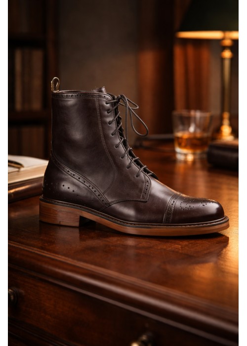 Brązowe trzewiki damskie