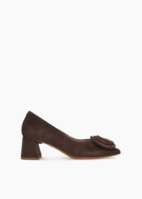 Brązowe czółenka damskie