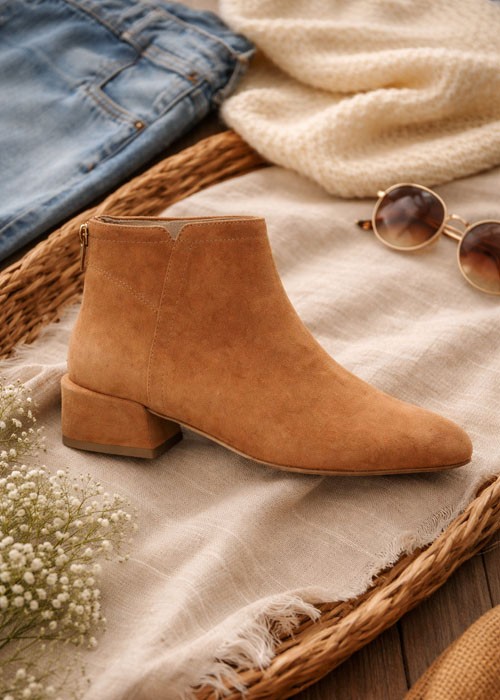 Koniakowe botki damskie