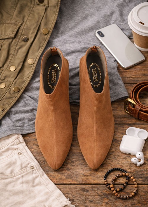 Koniakowe botki damskie