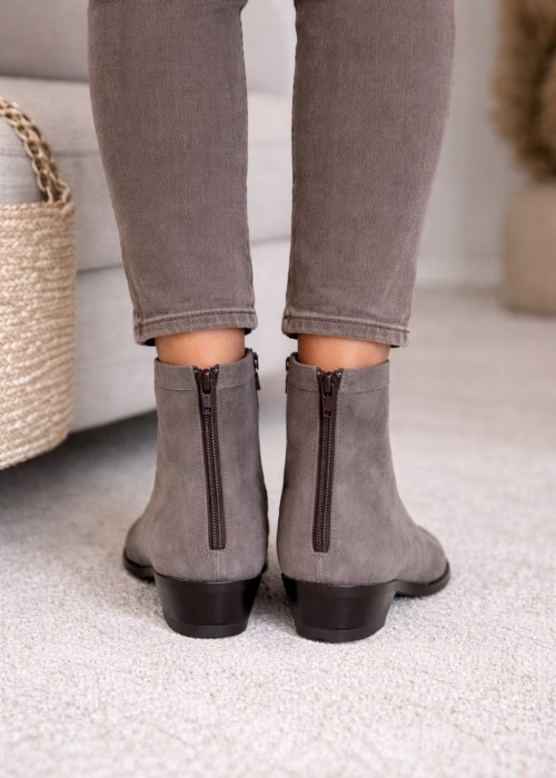 Szare botki damskie