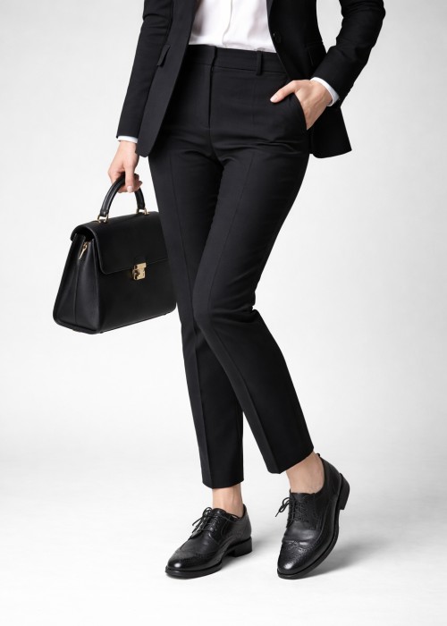 Czarne półbuty damskie