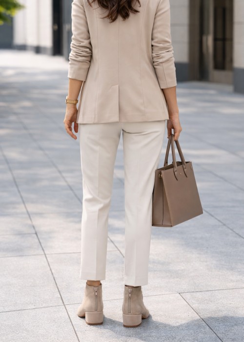 Beżowe botki damskie