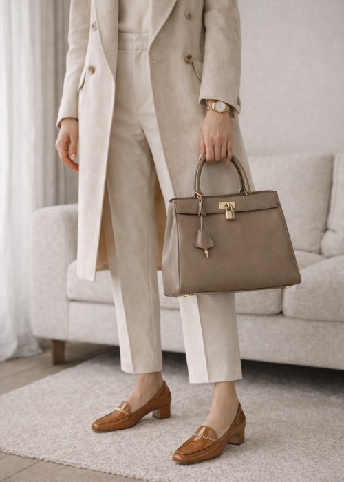 Koniakowe mokasyny damskie