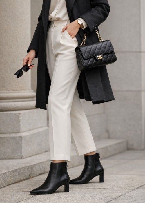 Czarne botki damskie