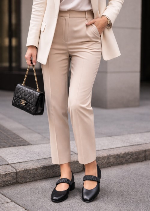 Czarne baleriny damskie