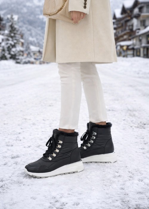 Czarne sneakersy damskie