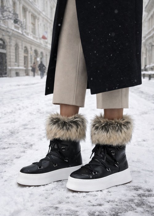 Czarne botki damskie